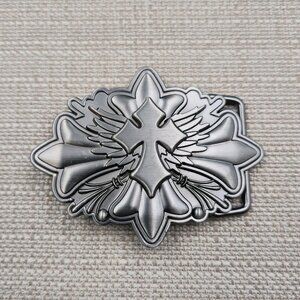 Gothic Style Winged Cross Religious Belt Buckle B1076